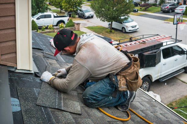 Professional Roofing technician working in Newport, RI